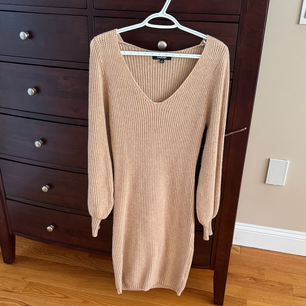 Tan Sweater Dress